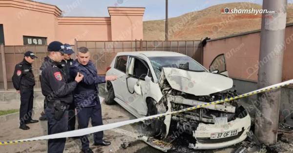 Մաhшցու վթար սգո սրահի մոտ, 23-ամյա վարորդը «Nissan»-ով բախվել է սյանն ու տեղում մաhացել․ նոր մանրամասներ Shamshyan-ից