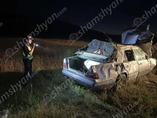 Ողբերգական ավտովթար՝ Արագածոտնի մարզում. բժիշկներին չի հաջողվել 3 վիրավորներից 20-ամյա և 21-ամյա տղաների կյանքը փրկել
